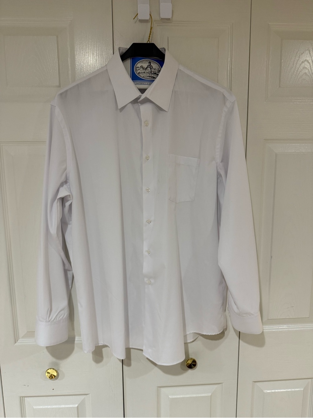 Van Heusen Men's Regular Fit Wrinkle-Free White Dress Shirt